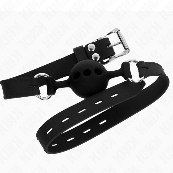 KINK – állítható szilikon szájpecek 55 x 2 cm, 4 cm golyóval