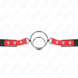 KINK – több O-gyűrűs gumi maszk - piros, 38 x 56 cm