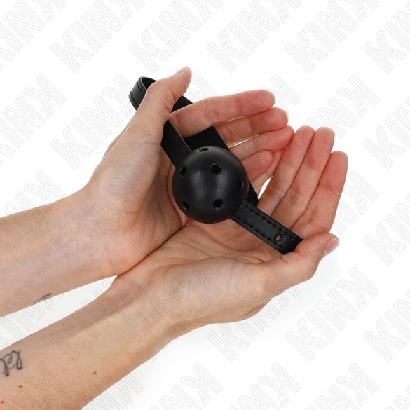KINK Simplicity Black – légáteresztő ball gag 4.5 cm