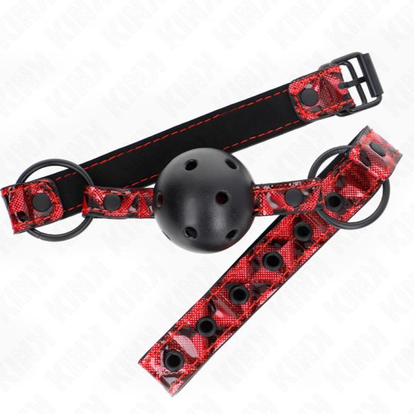 KINK – Gyémántmintás 4,5 cm-es ball gag állítható 42-60 cm