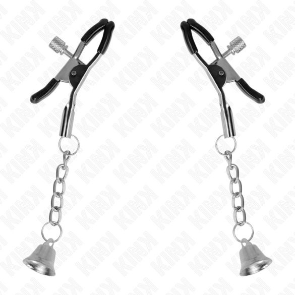 KINK - ezüst harang fülcsipesz (6 cm) - prémium érzéki kiegészítő