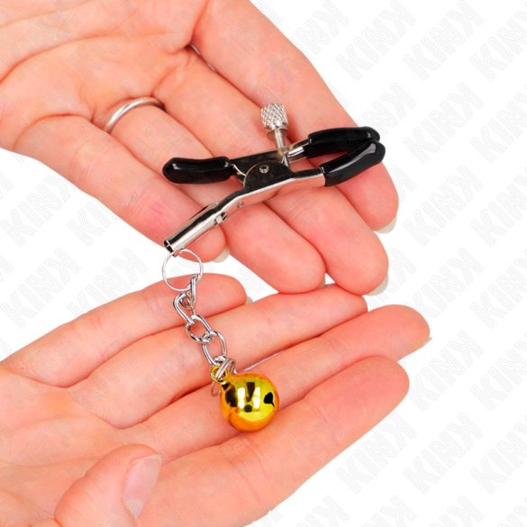 KINK Gold Jingle Bell – ékszer mellbimbó csipesz 6 cm