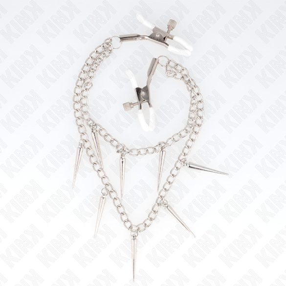 KINK - tüskés láncos mellbimbó csipesz 30 cm