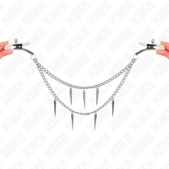 KINK - tüskés láncos mellbimbó csipesz 30 cm