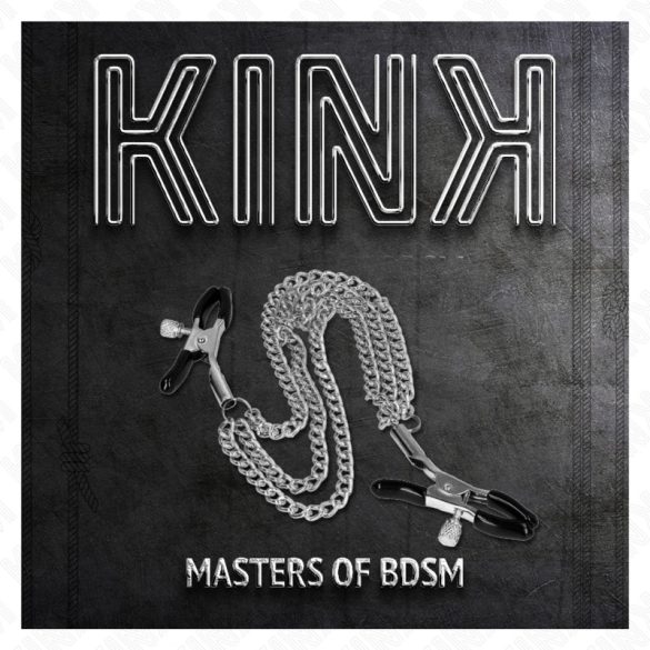 KINK – ezüst mellbimbó csipeszek 3 lánccal