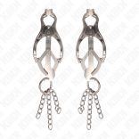 KINK - japán lóhere mellbimbóprés ezüst láncokkal