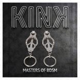 KINK - ezüst japán lóhere mellbimbó csipeszek