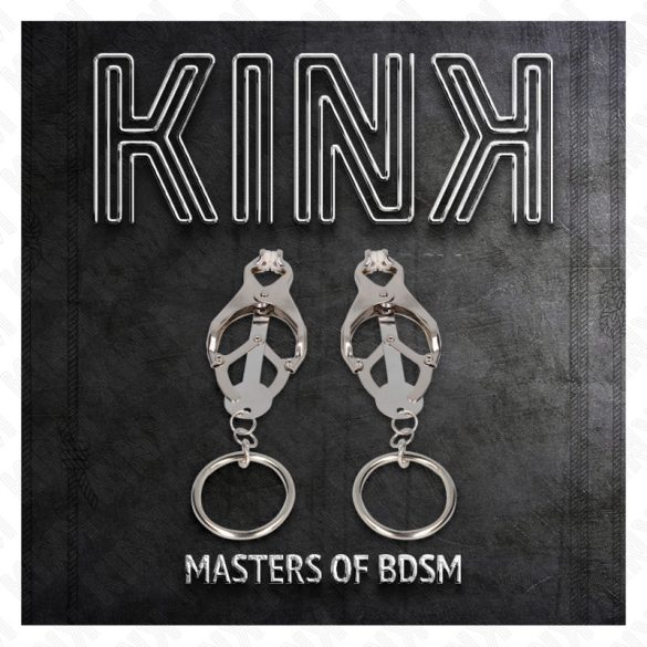 KINK - ezüst japán lóhere mellbimbó csipeszek