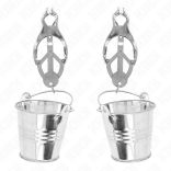 KINK - ezüst japán lóhere mellbimbócsipeszek