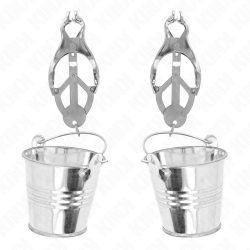 KINK - ezüst japán lóhere mellbimbócsipeszek