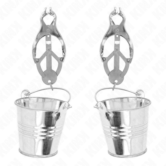 KINK - ezüst japán lóhere mellbimbócsipeszek