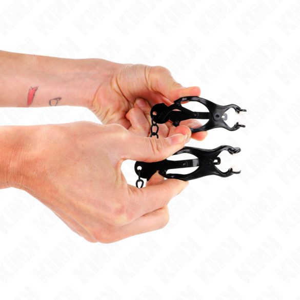 KINK - fekete, láncos japán csipkefedők 30 cm