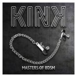 KINK – ezüst lapos láncos mellbimbócsipesz 34 cm