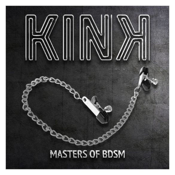 KINK – ezüst lapos láncos mellbimbócsipesz 34 cm