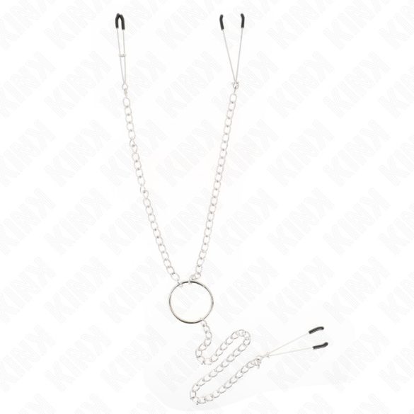 KINK Triple – hármas csikló- és mellbimbó csipesz lánccal