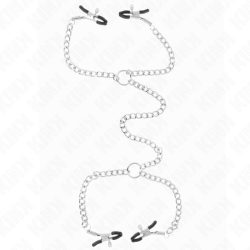 KINK – 4 láncos mellbimbócsipesz 32 cm-es láncokkal