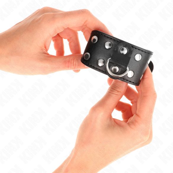 KINK – állítható stúdokkal ellátott Fekete Karperec