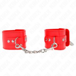 KINK – állítható piros csuklóbilincs lakattal