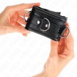 KINK – állítható, prémium csuklóbilincsek fekete szőrrel