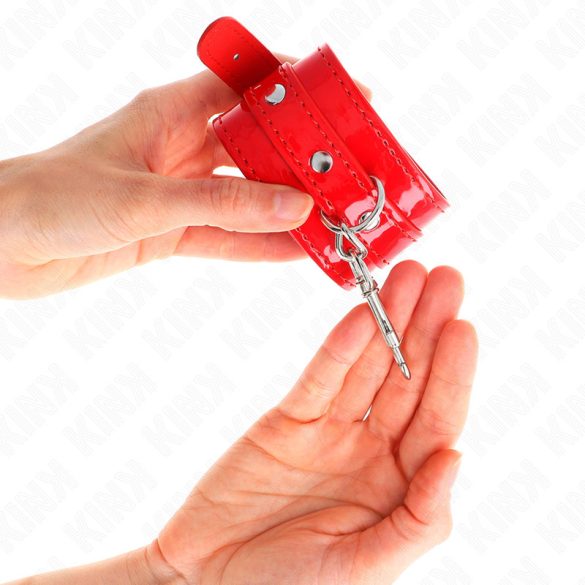 KINK - fényes piros állítható bilincs 23-33 cm