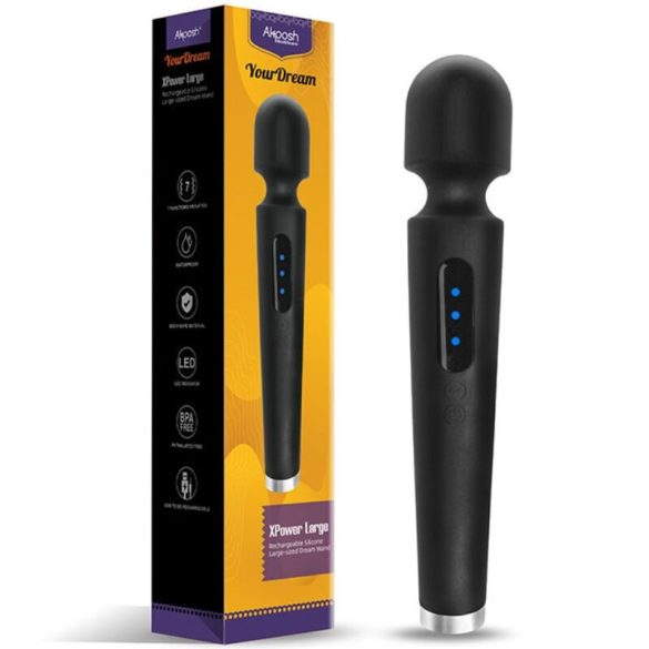 ARMONY - X POWER LARGE – nagy vibráló masszázs eszköz feketében