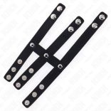 KINK – hármas bőr péniszgyűrű nyomásos zárással