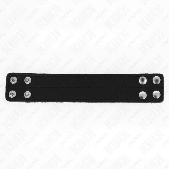 KINK – prémium bőrből készült péniszgyűrű nyomásos zárással