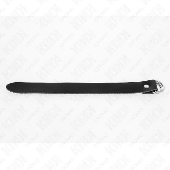 KINK – bőr péniszgyűrű nyomásos zárással 22 x 2 cm