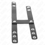 KINK - állítható dupla bőrszíj péniszgyűrű