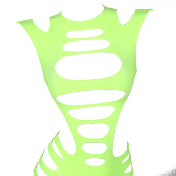 SUBBLIME - zöld, hosszúujjú, rugalmas halháló ruha