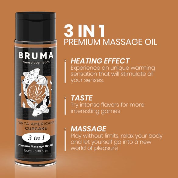 BRUMA – prémium 3 az 1-ben masszázsolaj cupcake 100 ml