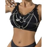 SUBBLIME - fém csattos punk bondage öv, univerzális méret