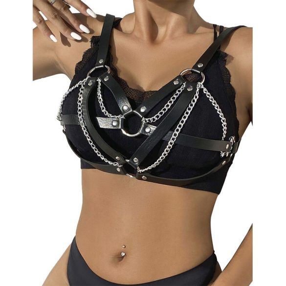 SUBBLIME - fém csattos punk bondage öv, univerzális méret