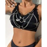 SUBBLIME - fém csattos punk bondage öv, univerzális méret