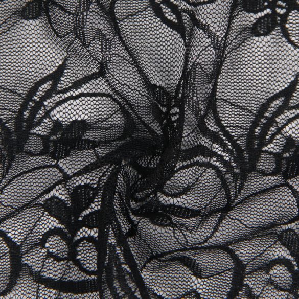 SUBBLIME – állítható pántos csipkebaby doll fekete S/M