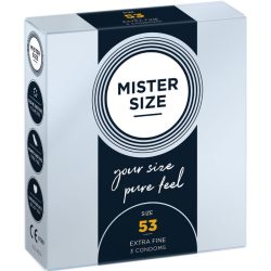 Mister Size - Prémium óvszer M méret (53 mm, 3 db)
