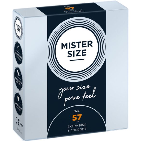 MISTER SIZE - Prémium magnum óvszer 57 mm, 3 db