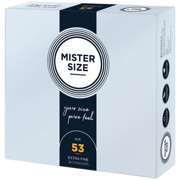 Mister Size - prémium M méretű óvszer (53 mm, 36 db)