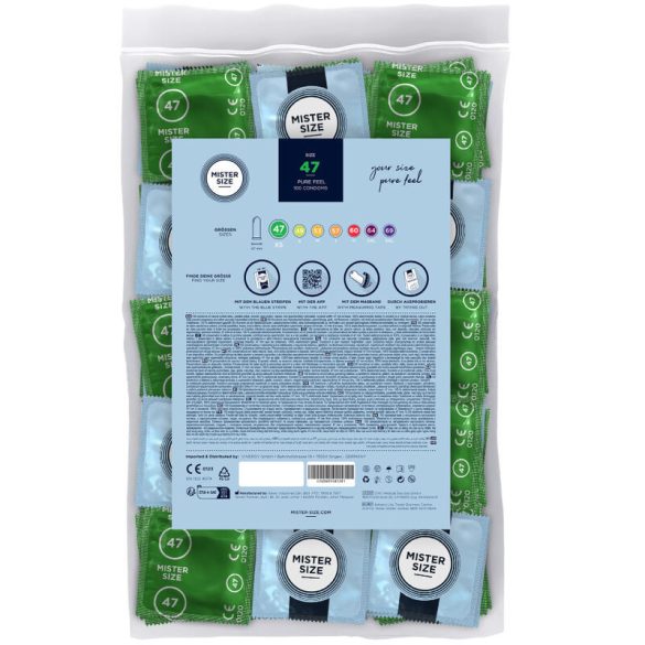 Mister Size - Prémium XS óvszer, 47 mm (100 db)