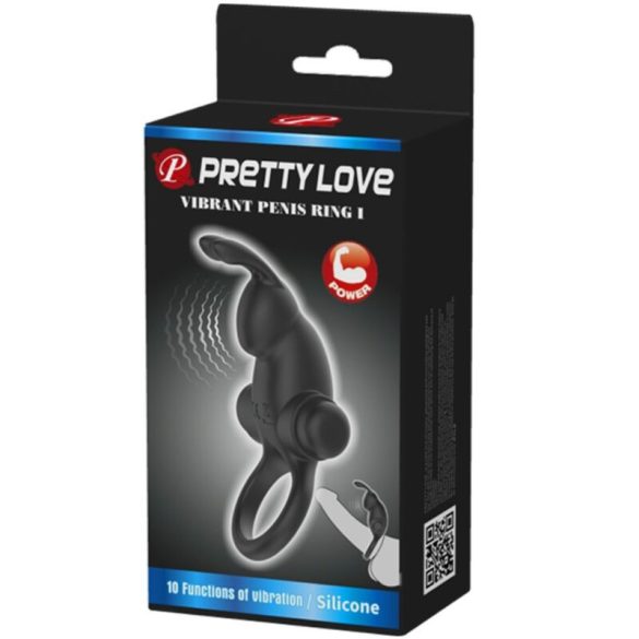 PRETTY LOVE – vibráló gyűrű nyúlványos csiklóizgatóval