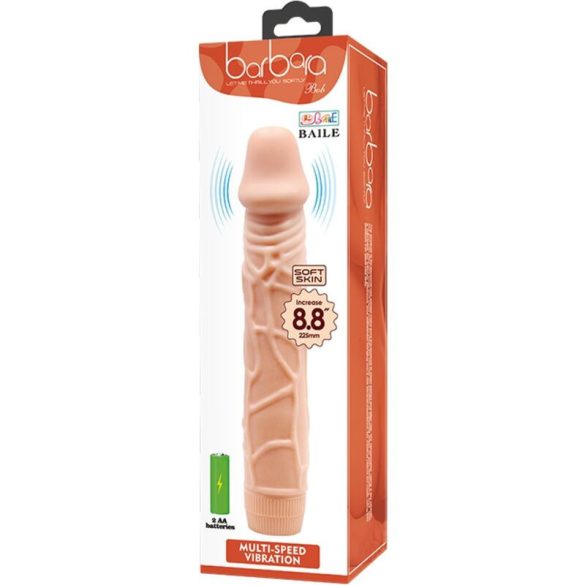 BAILE - élethű vibrátor 22,5 cm hús színben