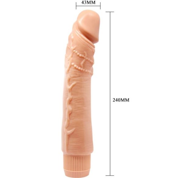 BAILE - 24 cm realisztikus vibrátor bőrhatású kivitelben