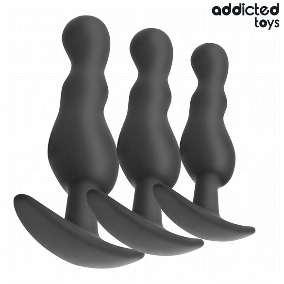 ADDICTED TOYS – 3 db szilikon anál dildó készlet
