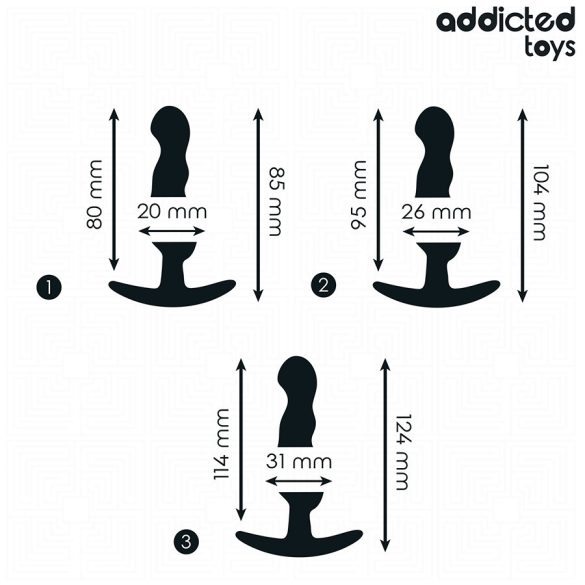 ADDICTED TOYS – 3 db szilikon anál dildó készlet