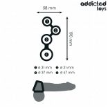 ADDICTED TOYS - péniszgyűrű herekârtyával