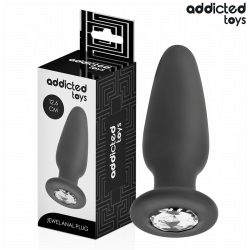 ADDICTED TOYS - gyöngyös szilikon análzáró (L, 12,6 cm)