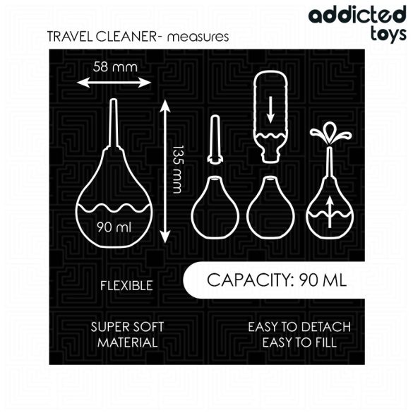 ADDICTED TOYS – utazó anális tisztító (90 ml)