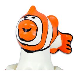   CONDOMERIE - Kézzel festett novelty óvszer narancssárga halmintával