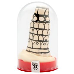 CONDOMERIE - kézzel festett Piza-torony mintás óvszer