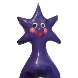   CONDOMERIE - különleges, kézzel festett Happy Star XL óvszer